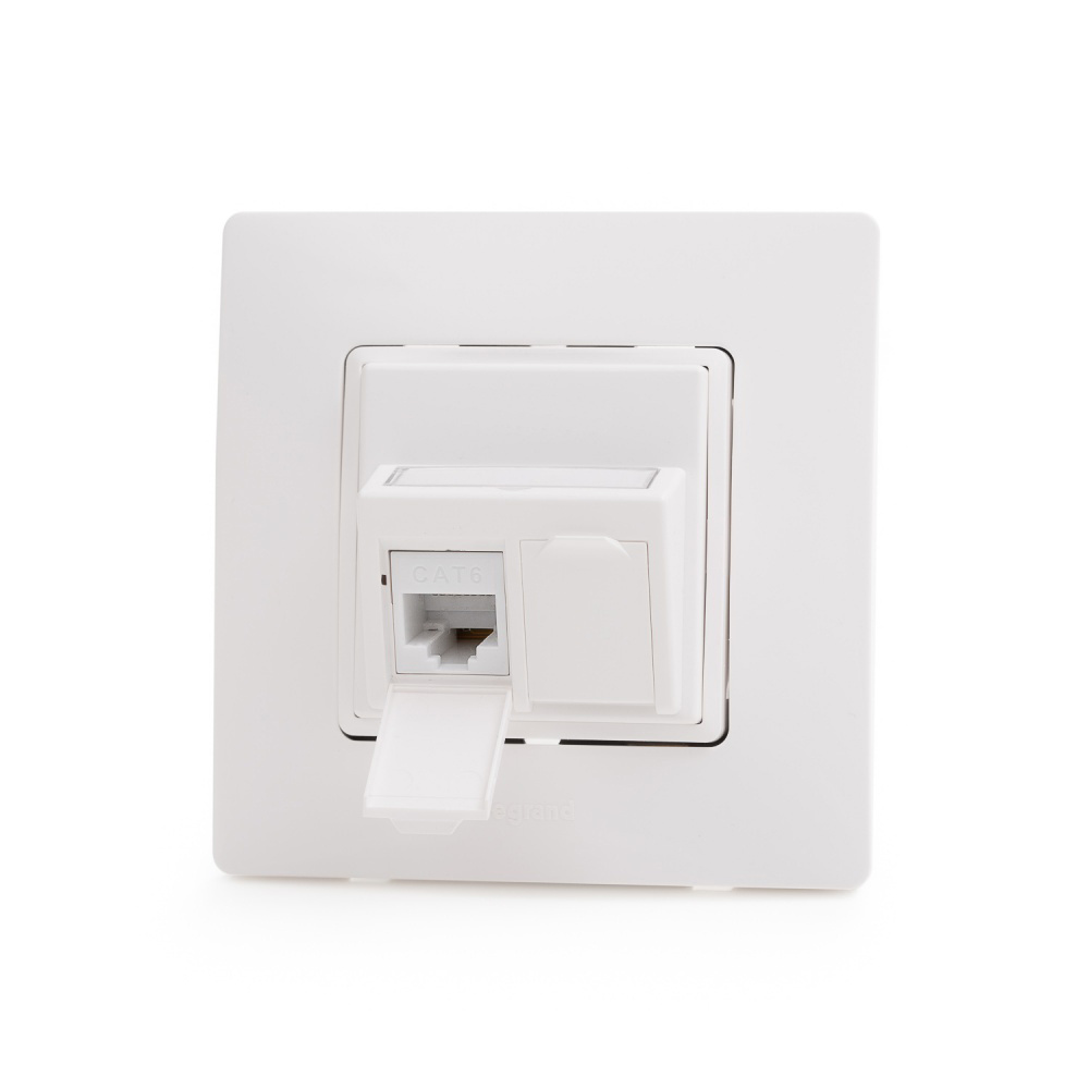 Zásuvkový modul pre Legrand® NiloeTM, Category 6, 2xRJ45/u, osadený