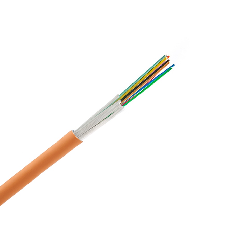 12-vláknový univerzálny distribučný kábel TB, Euroclass B2ca - s1, d1, a1, OM3 50/125 µm