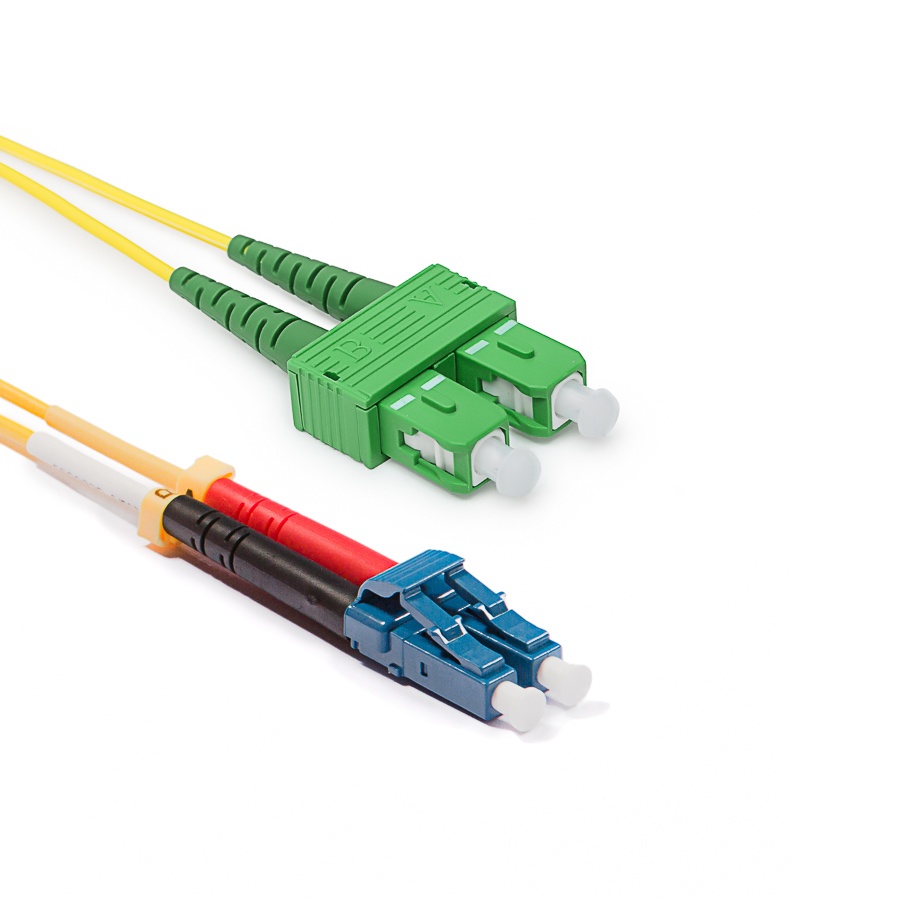SC/APC-LC Duplex patch kábel​, OS2 9/125 µm (ITU-T G.652.D)