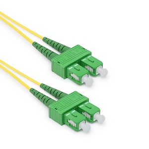 SC/APC-SC/APC Duplex patch kábel​, OS2 9/125 µm (ITU-T G.652.D)