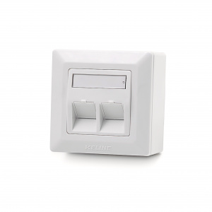 Zásuvka Modulo50, Category 6A, 2xRJ45/s, povrchová, osadená